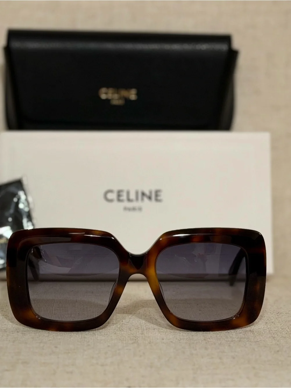Celine Women’s Tortoiseshell Square Sunglasses - Brown Gradient